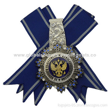 Award Medal with Soft Enamel Colors Filled, OEM Orders are Accepted